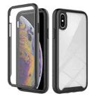 For iPhone  X / XS Starry Sky Solid Color Series Shockproof PC + TPU Case with PET Film(Black) - 1