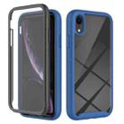 For iPhone XR Starry Sky Solid Color Series Shockproof PC + TPU Case with PET Film(Royal Blue) - 1