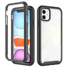 For iPhone 11 Starry Sky Solid Color Series Shockproof PC + TPU Case with PET Film (Black) - 1