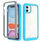 For iPhone 11 Starry Sky Solid Color Series Shockproof PC + TPU Case with PET Film (Sky Blue) - 1
