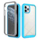 For iPhone 11 Pro Starry Sky Solid Color Series Shockproof PC + TPU Case with PET Film (Sky Blue) - 1