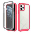 For iPhone 11 Pro Starry Sky Solid Color Series Shockproof PC + TPU Case with PET Film (Rose Red) - 1