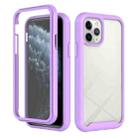 For iPhone 11 Pro Starry Sky Solid Color Series Shockproof PC + TPU Case with PET Film (Light Purple) - 1