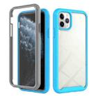 For iPhone 11 Pro Max Starry Sky Solid Color Series Shockproof PC + TPU Case with PET Film (Sky Blue) - 1