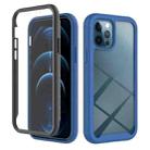 For iPhone 12 Pro Max Starry Sky Solid Color Series Shockproof PC + TPU Case with PET Film(Royal Blue) - 1