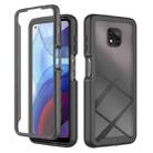 For Motorola Moto G Power(2021) Starry Sky Solid Color Series Shockproof PC + TPU Case with PET Film(Black) - 1