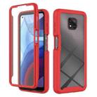 For Motorola Moto G Power(2021) Starry Sky Solid Color Series Shockproof PC + TPU Case with PET Film(Red) - 1