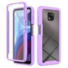 For Motorola Moto G Power(2021) Starry Sky Solid Color Series Shockproof PC + TPU Case with PET Film(Light Purple) - 1