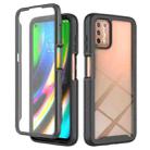 For Motorola Moto G9 Plus(2021) Starry Sky Solid Color Series Shockproof PC + TPU Case with PET Film(Black) - 1