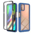 For Motorola Moto G9 Plus(2021) Starry Sky Solid Color Series Shockproof PC + TPU Case with PET Film(Royal Blue) - 1