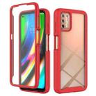 For Motorola Moto G9 Plus(2021) Starry Sky Solid Color Series Shockproof PC + TPU Case with PET Film(Red) - 1