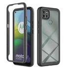 For Motorola Moto G9 Power(2021) Starry Sky Solid Color Series Shockproof PC + TPU Case with PET Film(Black) - 1