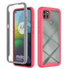 For Motorola Moto G9 Power(2021) Starry Sky Solid Color Series Shockproof PC + TPU Case with PET Film(Rose Red) - 1