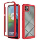 For Motorola Moto G9 Power(2021) Starry Sky Solid Color Series Shockproof PC + TPU Case with PET Film(Red) - 1