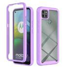 For Motorola Moto G9 Power(2021) Starry Sky Solid Color Series Shockproof PC + TPU Case with PET Film(Light Purple) - 1