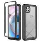 For Motorola Moto One 5G Ace Starry Sky Solid Color Series Shockproof PC + TPU Case with PET Film(Black) - 1