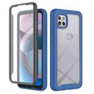 For Motorola Moto One 5G Ace Starry Sky Solid Color Series Shockproof PC + TPU Case with PET Film(Royal Blue) - 1