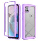 For Motorola Moto One 5G Ace Starry Sky Solid Color Series Shockproof PC + TPU Case with PET Film(Light Purple) - 1