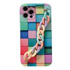 For iPhone 11 Pro Max 3D Square Protective Case with Rainbow Bracelet (B) - 1