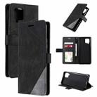 For Samsung Galaxy A42 5G Skin Feel Splicing Horizontal Flip Leather Case with Holder & Card Slots & Wallet & Photo Frame(Black) - 1