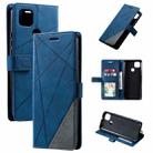 For Motorola Moto G9 Power Skin Feel Splicing Horizontal Flip Leather Case with Holder & Card Slots & Wallet & Photo Frame(Blue) - 1