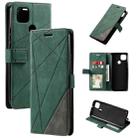 For Motorola Moto G9 Power Skin Feel Splicing Horizontal Flip Leather Case with Holder & Card Slots & Wallet & Photo Frame(Green) - 1