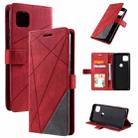 For Motorola Moto G 5G Skin Feel Splicing Horizontal Flip Leather Case with Holder & Card Slots & Wallet & Photo Frame(Red) - 1