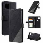 For Motorola Moto G 5G Skin Feel Splicing Horizontal Flip Leather Case with Holder & Card Slots & Wallet & Photo Frame(Black) - 1