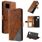 For Motorola Moto G 5G Skin Feel Splicing Horizontal Flip Leather Case with Holder & Card Slots & Wallet & Photo Frame(Brown) - 1