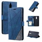 For Huawei Mate 10 Lite Skin Feel Splicing Horizontal Flip Leather Case with Holder & Card Slots & Wallet & Photo Frame(Blue) - 1