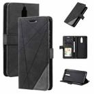 For Huawei Mate 10 Lite Skin Feel Splicing Horizontal Flip Leather Case with Holder & Card Slots & Wallet & Photo Frame(Black) - 1