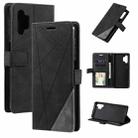 For Samsung Galaxy A32 5G Skin Feel Splicing Horizontal Flip Leather Case with Holder & Card Slots & Wallet & Photo Frame(Black) - 1