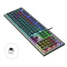AULA S2096 108 Keys USB Flank Cool Light Mechanical Gaming Keyboard, Black Shaft(Black) - 1