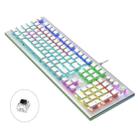 AULA S2096 108 Keys USB Flank Cool Light Mechanical Gaming Keyboard, Black Shaft(Silver White) - 1