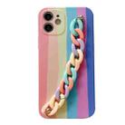 For iPhone 11 Pro Rainbow Shockproof Protective Case with Rainbow Bracelet (B) - 1