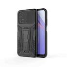 For Xiaomi Redmi Note 9 4G War Chariot Series Armor All-inclusive Shockproof PC + TPU Protective Case with Invisible Holder(Black) - 1