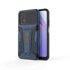 For Xiaomi Redmi Note 9 4G War Chariot Series Armor All-inclusive Shockproof PC + TPU Protective Case with Invisible Holder(Blue) - 1