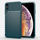 For iPhone XS Max Thunderbolt Shockproof TPU Soft Case(Dark Green) - 1