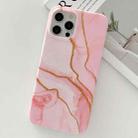 Golden Powder Dream Color Marble Pattern TPU Protective Case For iPhone 11 Pro(Pink) - 1