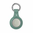 Shockproof Anti-scratch Litchi Texture Silicone Protective Case Cover with Hang Loop For AirTag(Green) - 1