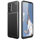 For OPPO A74 5G Carbon Fiber Texture Shockproof TPU Case(Black) - 1