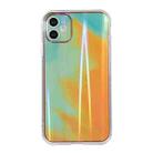 For iPhone 11 Pro Max IMD Rendering Watercolor Aurora Pattern Shockproof TPU + PC Protective Case (Autumn Leaves Yellow) - 1