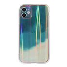 For iPhone 11 Pro Max IMD Rendering Watercolor Aurora Pattern Shockproof TPU + PC Protective Case (Cyan and Grey) - 1