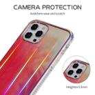 IMD Rendering Watercolor Aurora Pattern Shockproof TPU + PC Protective Case For iPhone 12 Pro Max(Berry Color) - 5
