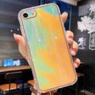 For iPhone SE 2022 / SE 2020 / 8 / 7 IMD Rendering Watercolor Aurora Pattern Shockproof TPU + PC Protective Case(Autumn Leaves Yellow) - 1