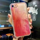 For iPhone SE 2022 / SE 2020 / 8 / 7 IMD Rendering Watercolor Aurora Pattern Shockproof TPU + PC Protective Case(Spring Sakura) - 1