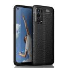 For OPPO A74 5G Litchi Texture TPU Shockproof Case(Black) - 1