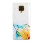 For Xiaomi Redmi Note 9 Pro Hollow Marble Pattern TPU Precise Hole Protective Case(Yellow) - 1