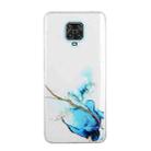 For Xiaomi Redmi Note 9 Pro Hollow Marble Pattern TPU Precise Hole Protective Case(Blue) - 1