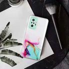 For Xiaomi Redmi Note 10 Pro Hollow Marble Pattern TPU Precise Hole Protective Case(Green) - 2